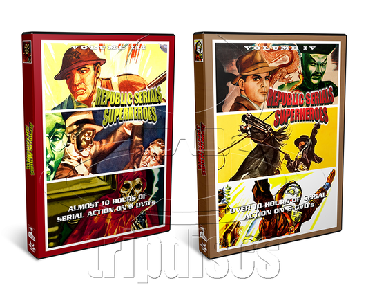 Republic Serials Superheroes Volumes 3 + 4 (1938-1949) Action, Adventure, Sci-Fi, Fantasy, Crime, Western (12 x DVD)