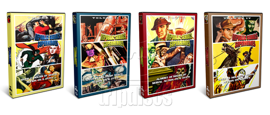Republic Serials Superheroes Volumes 1 + 2 + 3 + 4 (1938-1950) Action, Adventure, Sci-Fi, Fantasy, Crime, Western (24 x DVD)