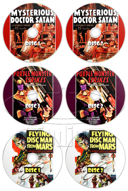 Republic Serials Superheroes Volume 2 (1940-1950) Action, Adventure, Sci-Fi, Crime (6 x DVD)