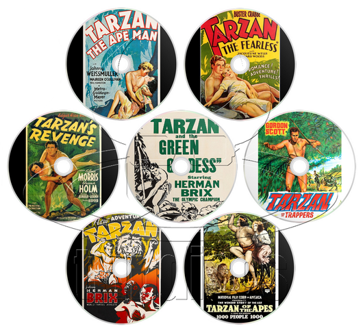 Tarzan Movie Collection: Tarzan of the Apes (1918), Tarzan the Ape Man (1932), Tarzan the Fearless (1933), The New Adventures of Tarzan (1935), Tarzan and the Green Goddess (1938), Tarzan's Revenge (1938), Tarzan and the Trappers (1958) (7 x DVD)