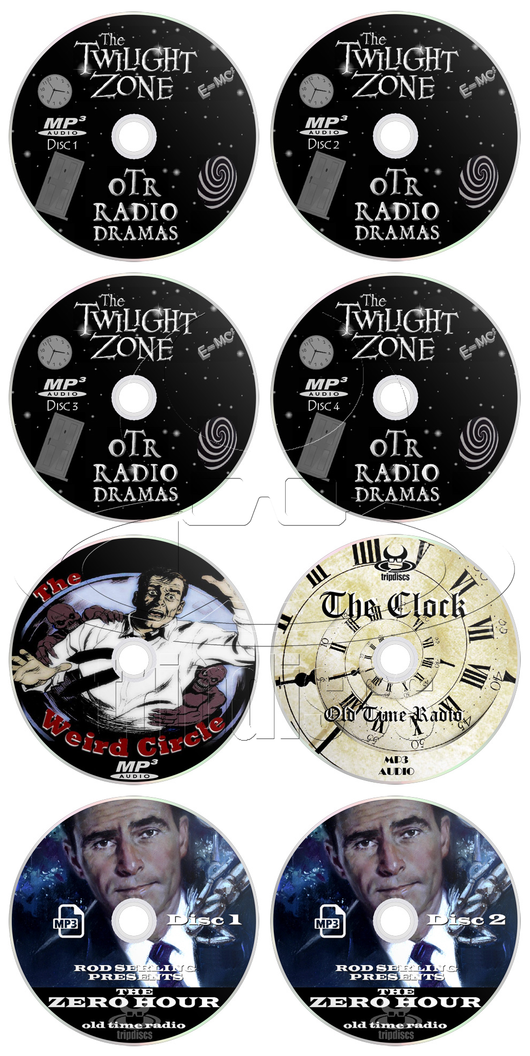 The Twilight Zone, The Weird Circle, The Clock, The Zero Hour - Old Time Radio Collection (OTR) (8 x mp3 CD)