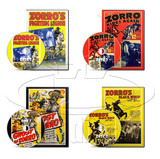 Zorro Movie Serial Cliffhanger Collection: Zorro Rides Again (1937), Zorro's Fighting Legion (1939), Zorro's Black Whip (1944), Ghost of Zorro (1949) (8 x DVD)