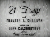 21 Days Together (1940) Drama (DVD) Visually Enhanced