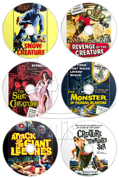 Creature Features Movie Collection (1954-1961) Horror, Sci-Fi, Fantasy, Comedy, Romance (6 x DVD)