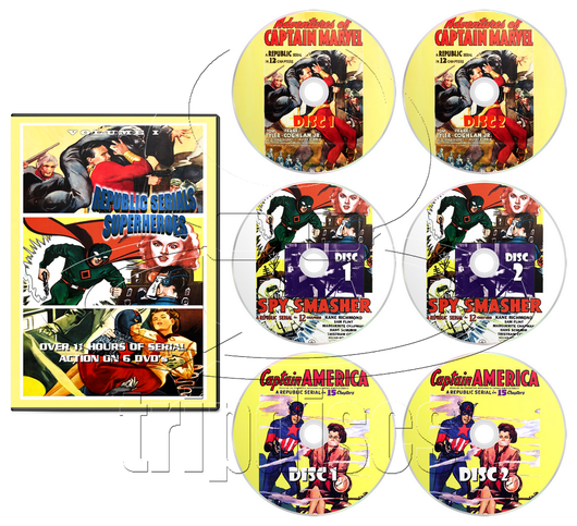 Republic Serial Graphics Republic Serials Superheroes Volumes 1, 2, 3, 4 (1938-1950) -TripDiscs ...