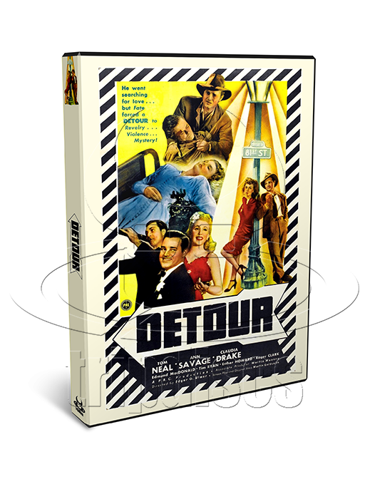 Detour (1945) Crime, Drama, Film-Noir (DVD)