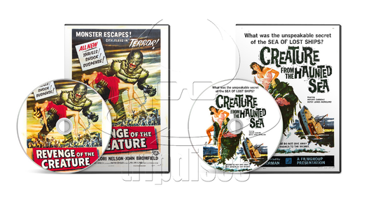 Revenge of the Creature (1955) Creature from the Haunted Sea (1961) Sci-Fi, Horror, Comedy, Crime (2 x DVD)