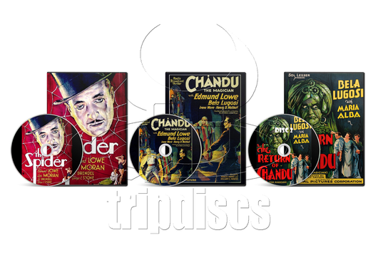 The Spider (1931) Chandu the Magician (1932) Return of Chandu (1934) Action, Adventure, Comedy, Horror, Fantasy (4 x DVD)