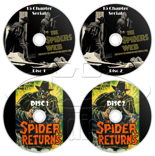 The Spider's Web (1938) Spider Returns (1941) Action, Adventure, Crime (4 x DVD)