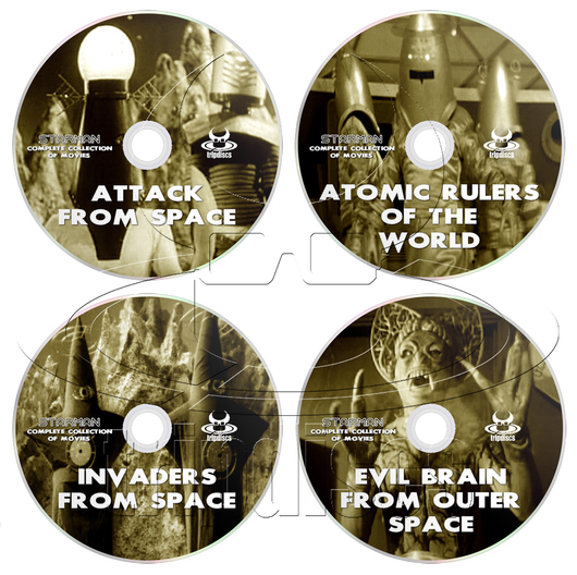 Starman Complete Movie Collection: Attack from Space, Atomic Rulers of the World, Invaders from Space, Evil Brain from Outer Space (1965) Sci-Fi, Action, Adventure (4 x DVD)